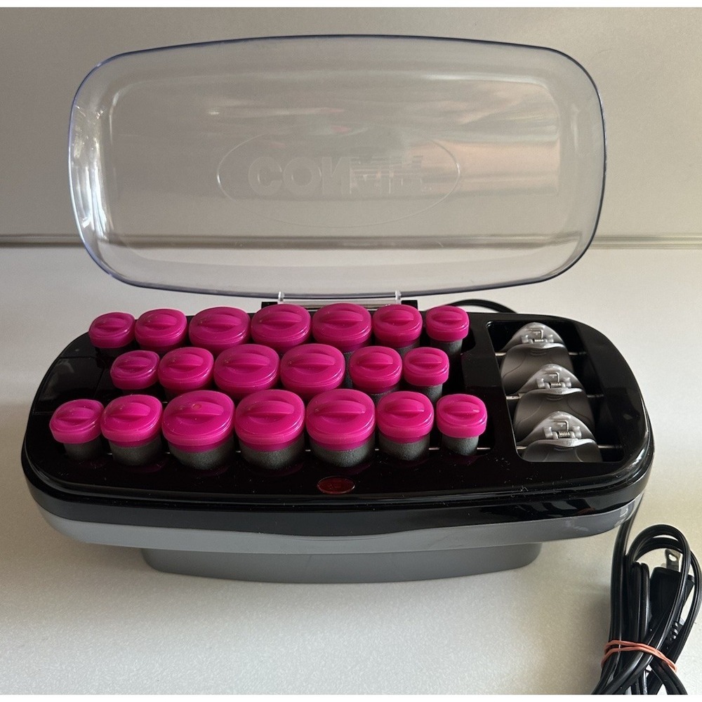 CONAIR Hot Rollers CHV26HXWR 20 Three Size Hair Curlers With Styling Clips
